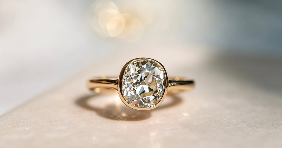 Characteristics of vintage European-cut engagement rings: a timeless, romantic elegance.