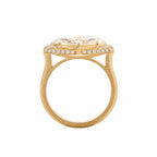 18K White Gold 2.5ct Marquise Cut Lab Diamond Halo Ring