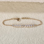 18K Yellow Gold Two-Shape Lab Diamond Bracelet – Round & Pear Cuts