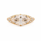 18K White Gold 2.5ct Marquise Cut Lab Diamond Halo Ring