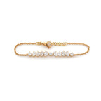 18K Yellow Gold Two-Shape Lab Diamond Bracelet – Round & Pear Cuts