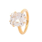 Antique diamond ring cut from old mines, 14k white gold, vintage cushion-cut diamond engagement ring, IGI certified vintage solitaire ring.