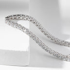 Bestselling 2.5mm lab-grown diamond round-cut tennis bracelet with four-prong setting, perfect for everyday casual wear.