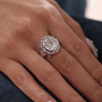 Timeless Antique Style Elongated Old Mine Cut Lab-Grown Diamond Openwork Ring
