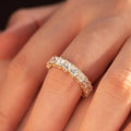 18K Yellow Gold Princess Cut Lab Diamond Eternity Band