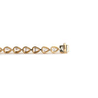 18K Yellow Gold Pear Shape Lab Diamond Bezel Tennis Bracelet